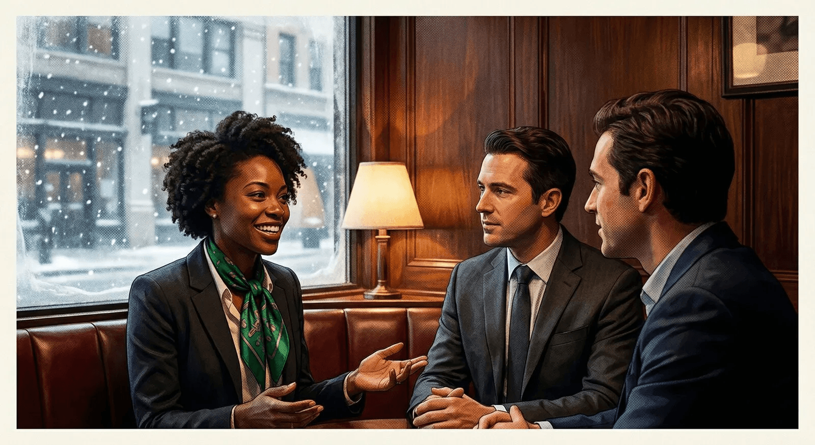 meeting beetween three executives